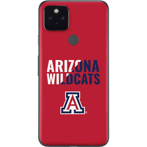 University of Arizona Wildcats Logo Split Red Google Pixel 5a Skin